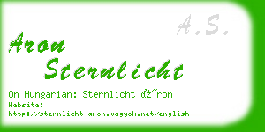 aron sternlicht business card